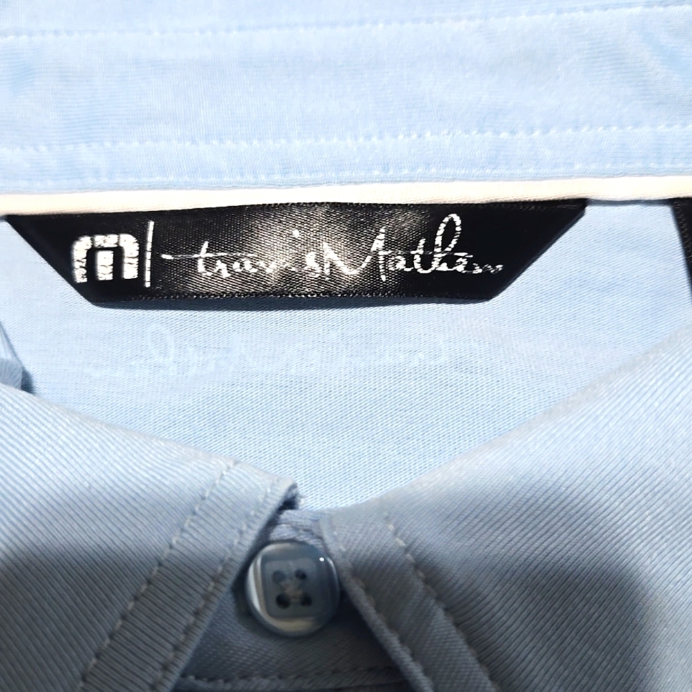 Travis Mathew Light Blue Polo Shirt Men's Size Large - Picture 8 of 8
